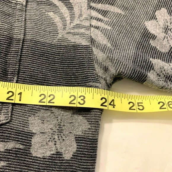 Tommy Bahama Polo T-Shirt Tropical Hawaiian Short Sleeve Stripe Gray Heavy L - Picture 8 of 12